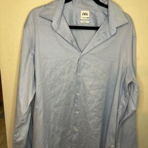 Zara Men's Blue Dress Shirt